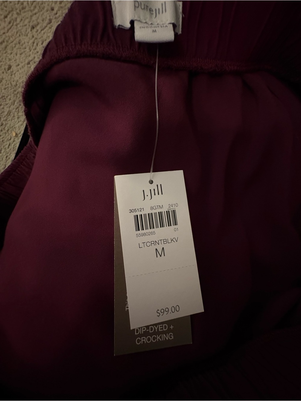 J. Jill Dip-Dyed Maxi Skirt | Burgundy to Plum | Size M | NWT - Picture 8 of 13